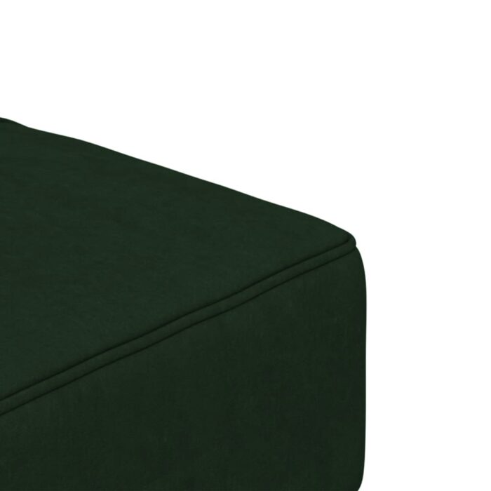 Canapé-lit à 2 places avec deux oreillers Vert foncé Velours – Image 7