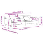 Canapé-lit à 2 places avec deux oreillers Vert foncé Velours – Image 9