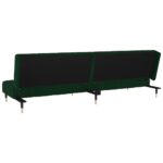 Canapé-lit à 2 places vert foncé velours – Image 6