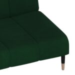 Canapé-lit à 2 places vert foncé velours – Image 7