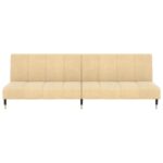 Canapé-lit à 2 places crème velours – Image 3