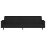 Canapé-lit 2 places noir velours – Image 3