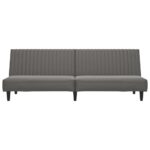 Canapé-lit 2 places gris similicuir – Image 3