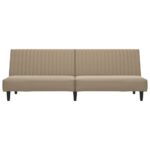 Canapé-lit 2 places cappuccino similicuir – Image 3