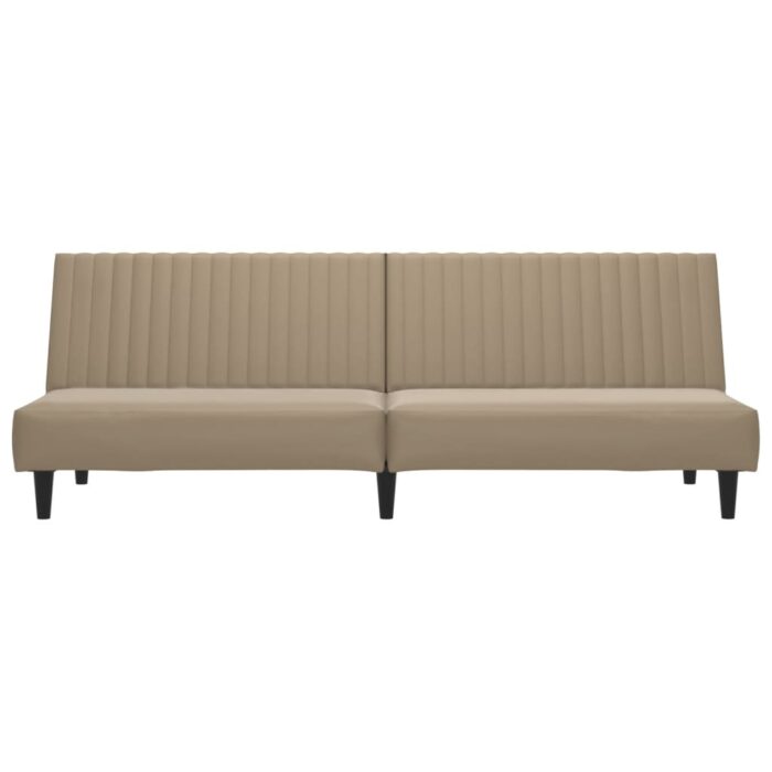 Canapé-lit 2 places cappuccino similicuir – Image 3