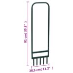 Aérateur de pelouse 5 dents creuses vert acier enduit de poudre – Image 5