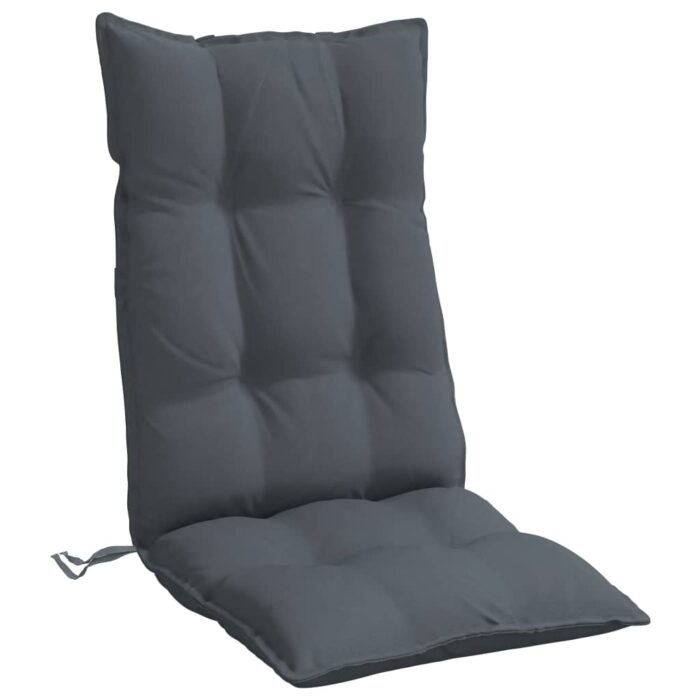 Coussins de chaise à dossier haut lot de 2 anthracite – Image 2