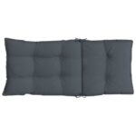 Coussins de chaise à dossier haut lot de 4 anthracite – Image 4