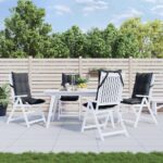 Coussins de chaise à dossier haut lot de 4 anthracite