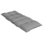 Coussins de chaise à dossier haut lot de 2 gris tissu oxford – Image 3