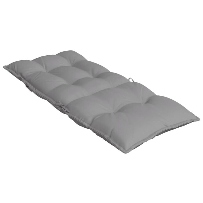 Coussins de chaise à dossier haut lot de 2 gris tissu oxford – Image 3