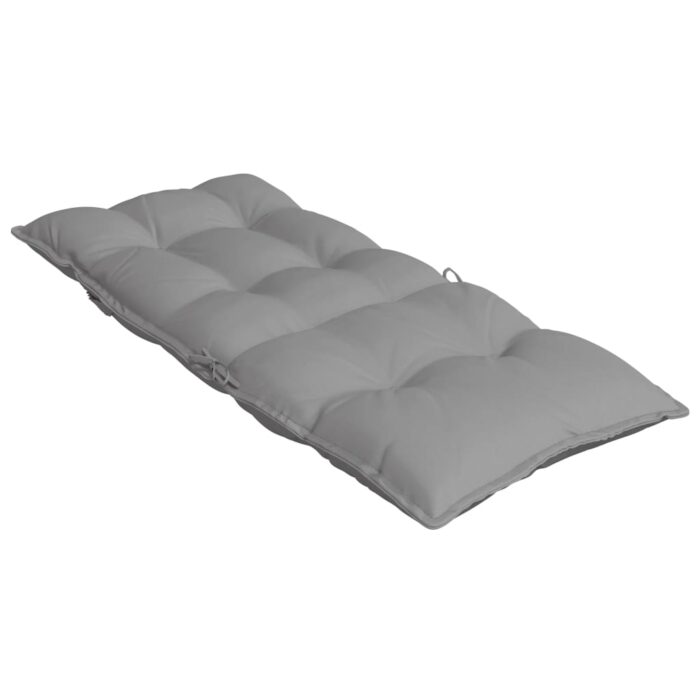 Coussins de chaise à dossier haut lot de 4 gris tissu oxford – Image 3