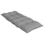 Coussins de chaise à dossier haut lot de 6 gris tissu oxford – Image 3