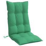 Coussins de chaise à dossier haut lot de 2 vert tissu oxford – Image 2