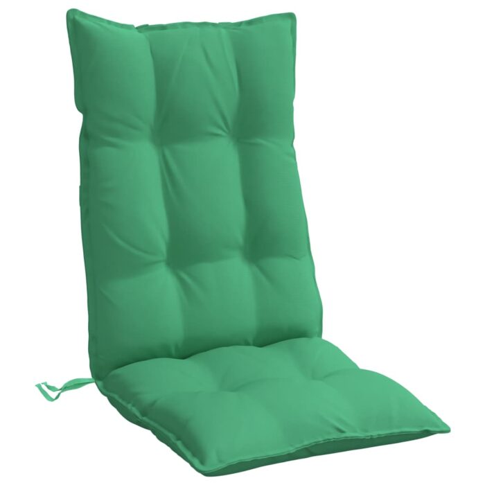 Coussins de chaise à dossier haut lot de 2 vert tissu oxford – Image 2
