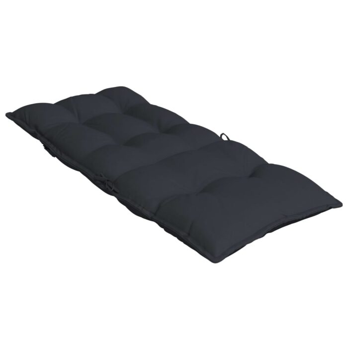 Coussins de chaise à dossier haut lot de 2 noir tissu oxford – Image 3