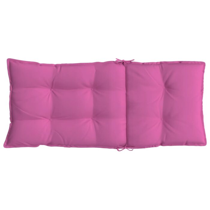 Coussins de chaise à dossier haut lot de 4 rose tissu oxford – Image 4