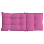 Coussins de chaise à dossier haut lot de 6 rose tissu oxford – Image 4