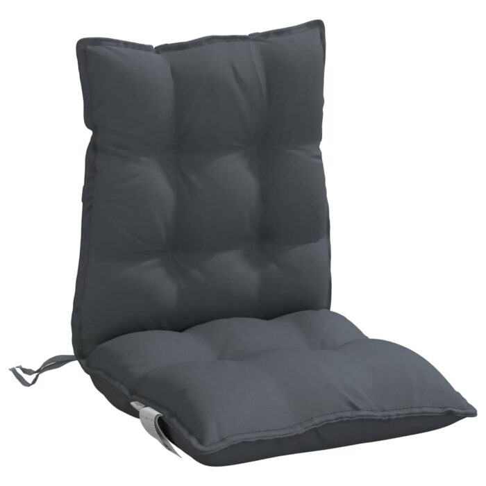 Coussins de chaise à dossier bas lot de 6 anthracite – Image 2