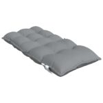 Coussins de chaise à dossier bas lot de 2 gris tissu oxford – Image 3