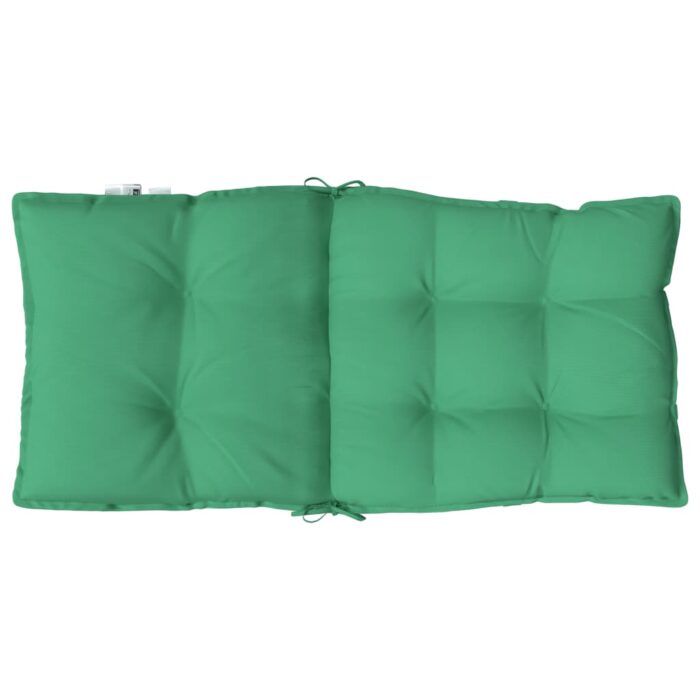 Coussins de chaise à dossier bas lot de 6 vert tissu oxford – Image 4