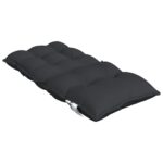 Coussins de chaise à dossier bas lot de 2 noir tissu oxford – Image 3