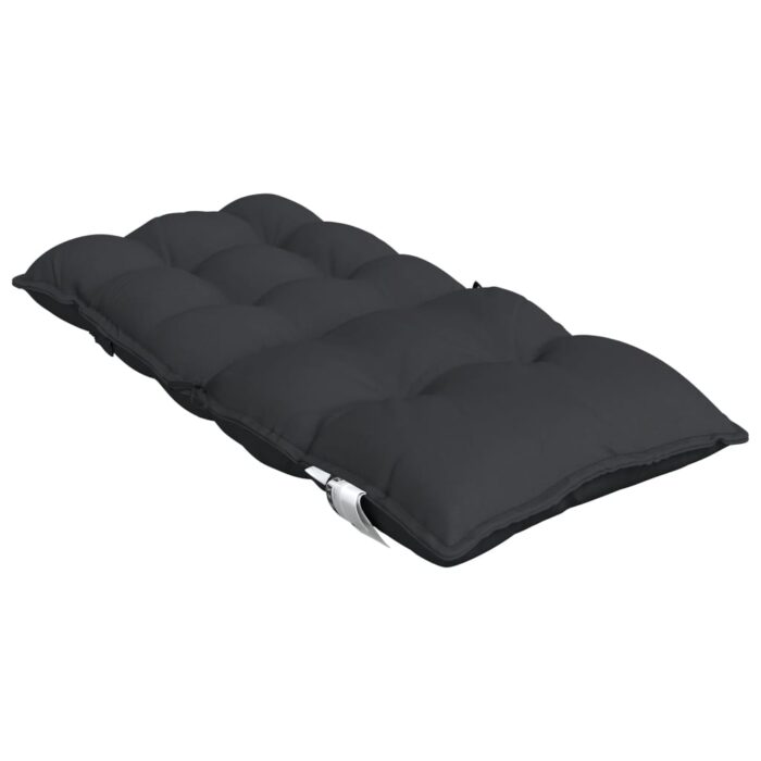 Coussins de chaise à dossier bas lot de 2 noir tissu oxford – Image 3