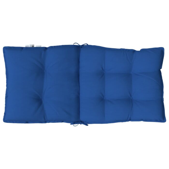 Coussins de chaise à dossier bas lot de 6 bleu royal – Image 4