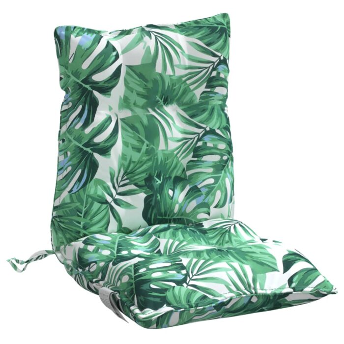 Coussins de chaise à dossier bas lot de 4 modèle de feuille – Image 2