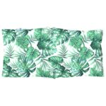 Coussins de chaise à dossier bas lot de 4 modèle de feuille – Image 4