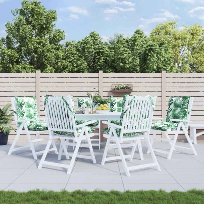 Coussins de chaise à dossier bas lot de 6 modèle de feuille – Image 1