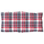 Coussins de chaise à dossier bas lot de 4 motif carreaux rouge – Image 4