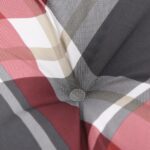 Coussins de chaise à dossier bas lot de 4 motif carreaux rouge – Image 5