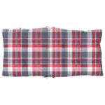 Coussins de chaise à dossier bas lot de 6 motif carreaux rouge – Image 4