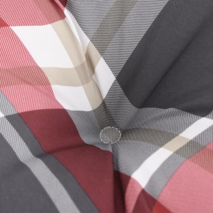 Coussins de chaise à dossier bas lot de 6 motif carreaux rouge – Image 5