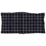 Coussins de chaise à dossier bas lot de 2 motif à carreaux noir – Image 4