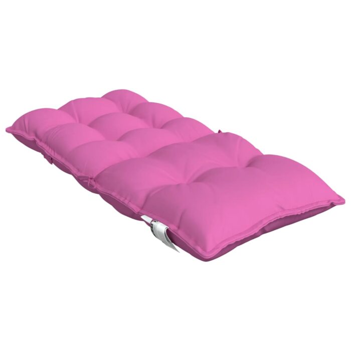 Coussins de chaise à dossier bas lot de 4 rose tissu oxford – Image 3