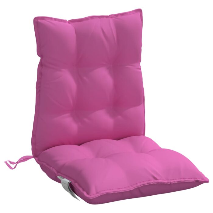 Coussins de chaise à dossier bas lot de 6 rose tissu oxford – Image 2