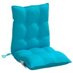 Coussins de chaise à dossier bas lot de 6 turquoise – Image 2