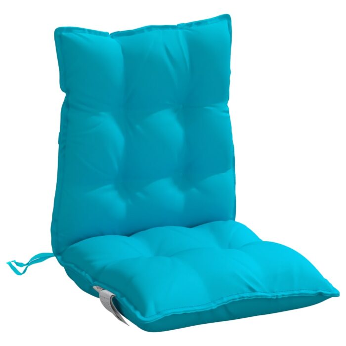 Coussins de chaise à dossier bas lot de 6 turquoise – Image 2