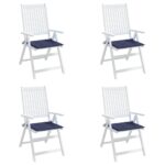 Coussins de palette lot de 4 bleu marine 40x40x4cm tissu oxford – Image 2