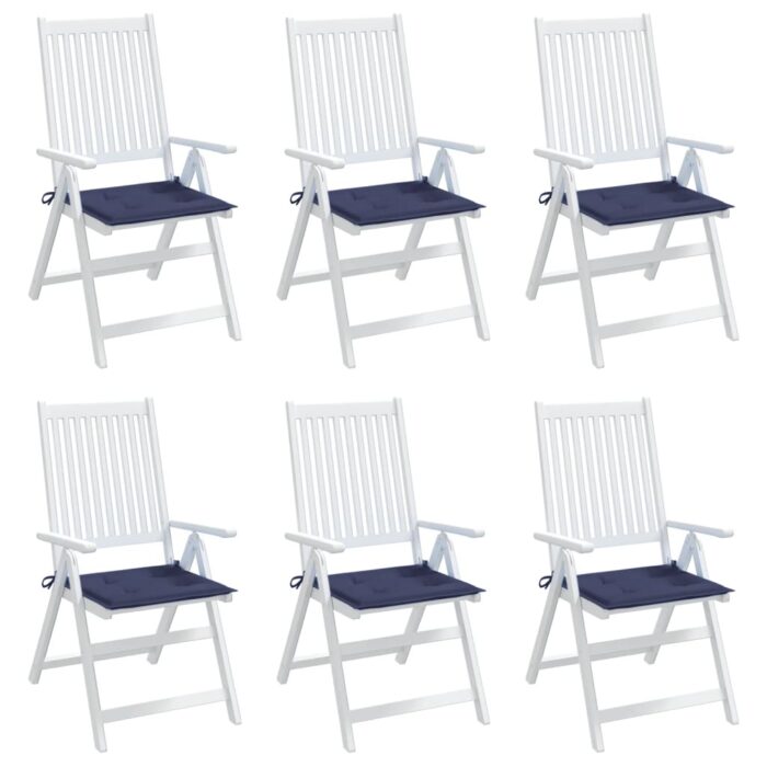 Coussins de palette lot de 6 bleu marine 40x40x4cm tissu oxford – Image 2
