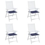 Coussins de palette lot de 4 bleu marine 50x50x4cm tissu oxford – Image 2