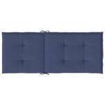 Coussins de chaise à dossier haut lot de 6 bleu marine tissu – Image 4