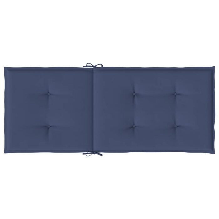 Coussins de chaise à dossier haut lot de 6 bleu marine tissu – Image 4