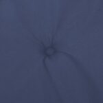 Coussins de chaise à dossier bas lot de 2 bleu marine tissu – Image 5