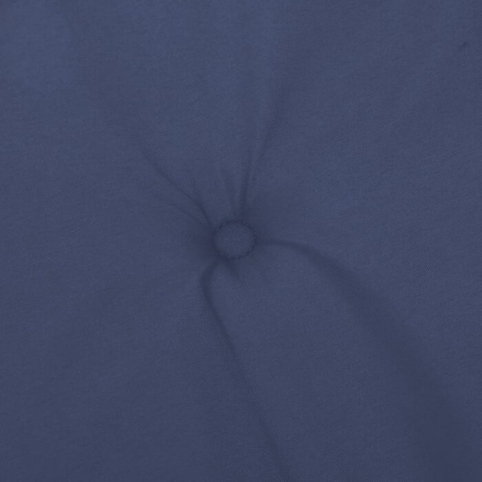 Coussins de chaise à dossier bas lot de 2 bleu marine tissu – Image 5