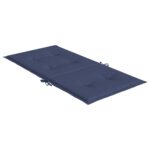 Coussins de chaise à dossier bas lot de 6 bleu marine tissu – Image 3