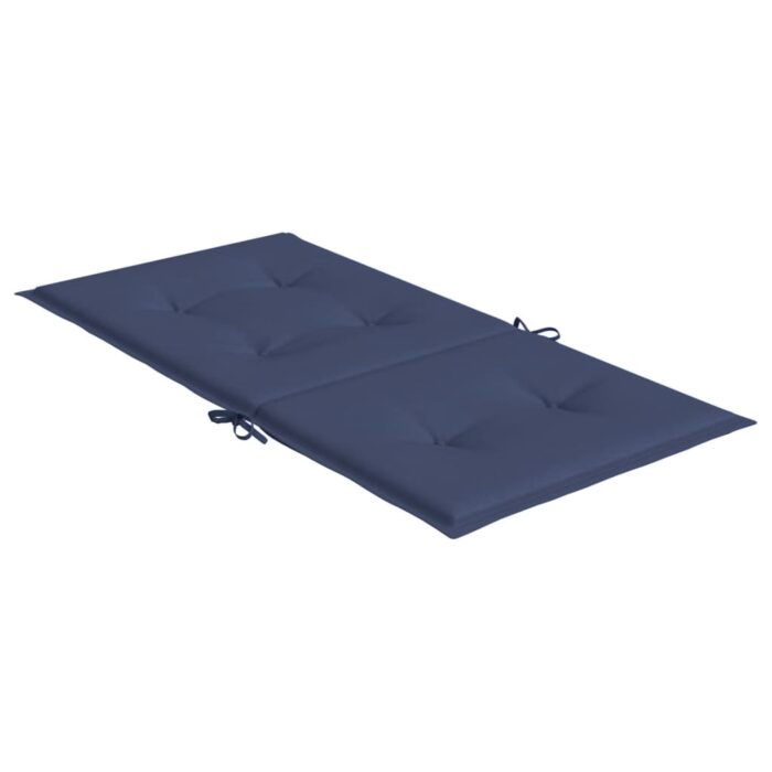 Coussins de chaise à dossier bas lot de 6 bleu marine tissu – Image 3