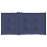 Coussins de chaise à dossier bas lot de 6 bleu marine tissu – Image 4